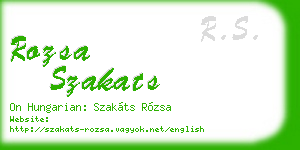 rozsa szakats business card